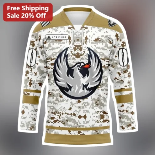 ACRISURE Hockey Jersey Desert Camo Eagle Logo Sublimated Team Uniform