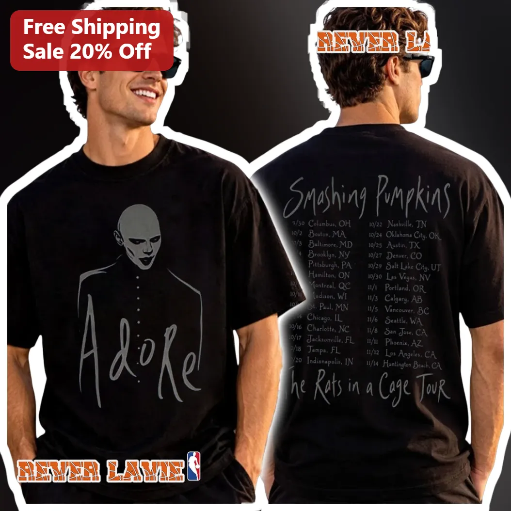 Adore Smashing Pumpkins The Rats In A Cage Tour Tee Vintage Alternative Rock Band Merch Shirt