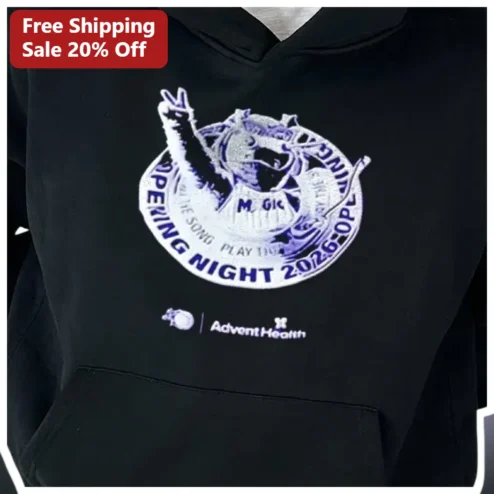 AdventHealth Hoodie Vintage Distressed Basketball Mascot Graphic Pullover for Men Women Sports Fans