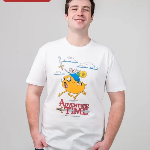 Adventure Time Finn and Jake Tee Cartoon Network Merch Graphic T-Shirt for Men Women