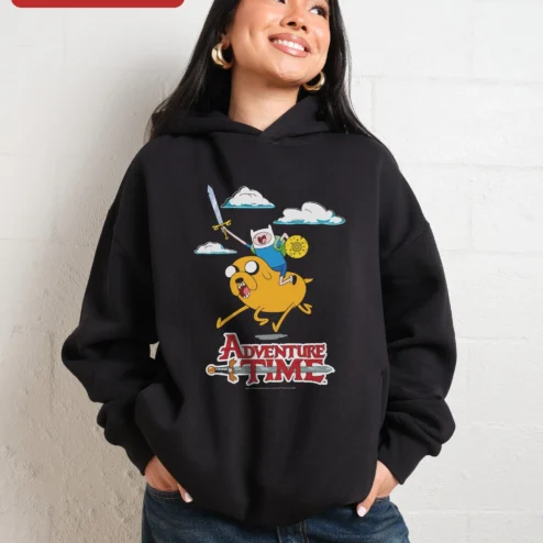 Adventure Time Finn Jake Hoodie Cartoon Network Merch Gift for Fans