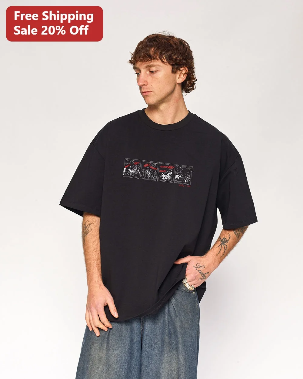 Aie Aie Aie Scream Meme Tee Mickey Mouse Retro Comic Streetwear Shirt