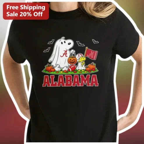 Alabama Crimson Tide Snoopy Halloween Graphic Tee