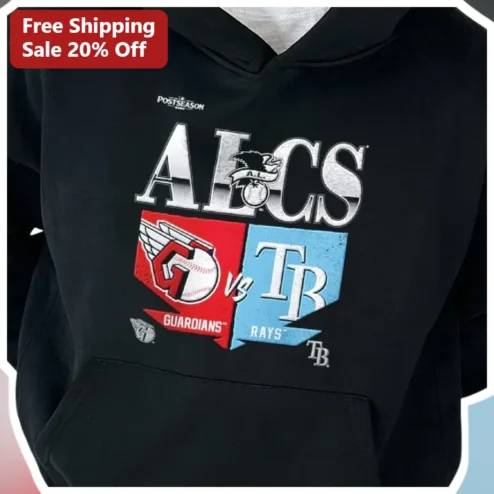 ALCS Guardians vs Rays Hoodie Cleveland Tampa Bay MLB Playoff Fan Pullover