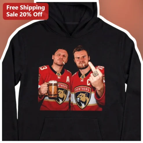 Aleksander Barkov Matthew Tkachuk Florida Panthers Stanley Cup Celebration Hoodie
