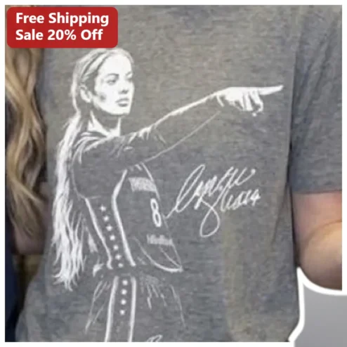 Alex Morgan Signature Sketch Tee USWNT Soccer Fan Gift Heather Grey
