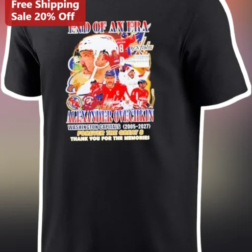 Alexander Ovechkin End of an Era Tee Washington Capitals Great 8 Retirement Tribute Shirt