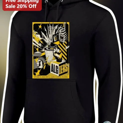 Algiers Rock Al Parque Hoodie Black Constructivist Music Merch Indie Rock Gift