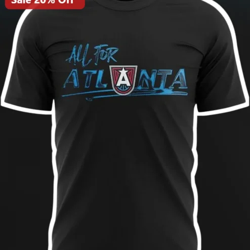 All For Atlanta Tee Vintage Distressed Graphic Soccer Fan Shirt for Men Women