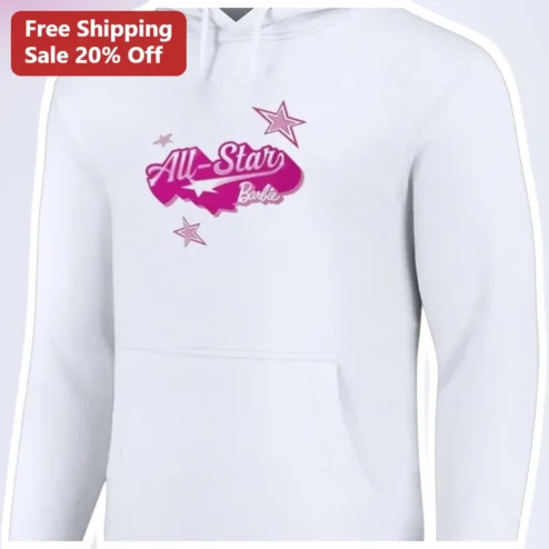 All-Star Barbie Hoodie Women Men Unisex Pullover Pop Culture Y2K Sporty Graphic Apparel