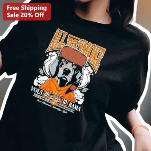 All The Smoke Vols 26 Bama 10 Tennessee Volunteers Graphic Tee