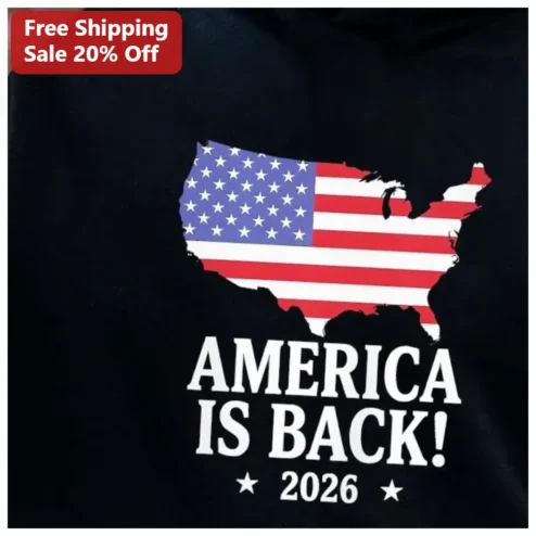 America Is Back! 2026 Patriotic Graphic Tee for Men Women