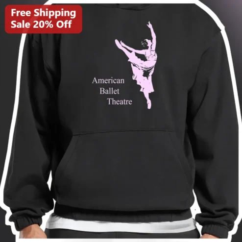 American Ballet Theatre Hoodie Black Ballerina Silhouette ABT Merch Gift for Dancers