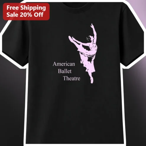 American Ballet Theatre Tee Ballerina Silhouette Graphic Shirt for Dancers and Fans