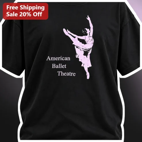 American Ballet Theatre Tee Ballerina Silhouette Graphic Shirt for Dancers and Theater Fans
