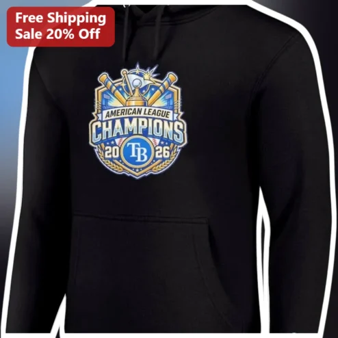 American League Champions Hoodie Black Baseball Pullover for Men Women