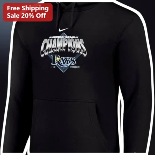 American League Champions Rays Postseason Hoodie Tampa Bay Baseball Fan Gear