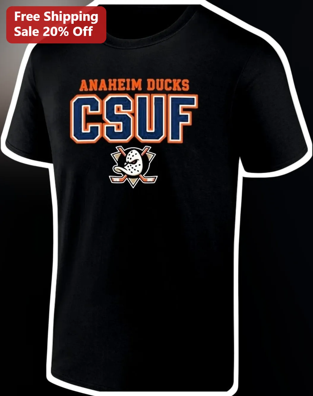 Anaheim Ducks CSUF Tee Cal State Fullerton Titans College Hockey Fan Shirt