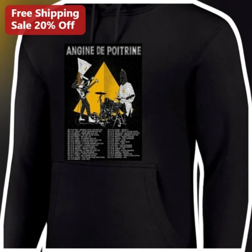Angine De Poitrine Band Vintage Music Pullover Hoodie French Rock Merch