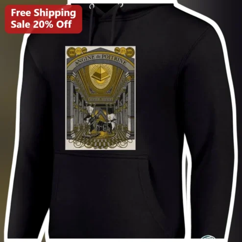 Angine de Poitrine Hoodie Vintage Prog Rock Band Merch Surreal Masonic Art Pullover