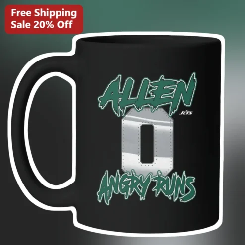Angry Runs Aaron Rodgers Jets Mug NFL Football Fan Gift Funny Coffee Cup