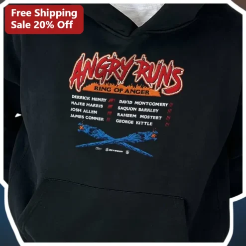 Angry Runs Ring of Anger Hoodie NFL Players Football Fan Gift