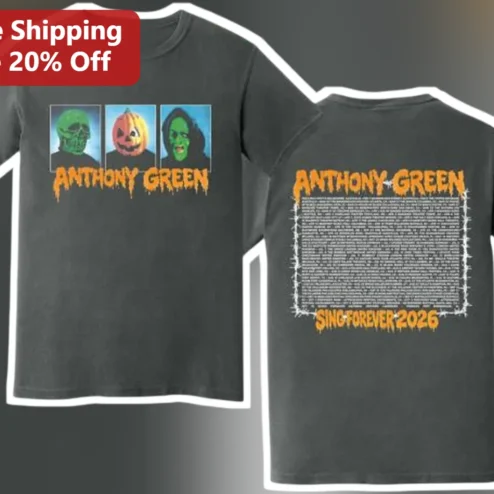 Anthony Green Sing Forever 2026 Tour Merch Graphic Tee