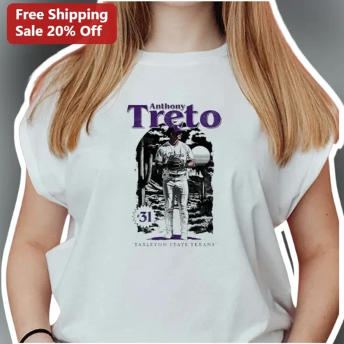 Anthony Treto Tarleton State Texans Tee Vintage College Baseball Fan Gear Shirt
