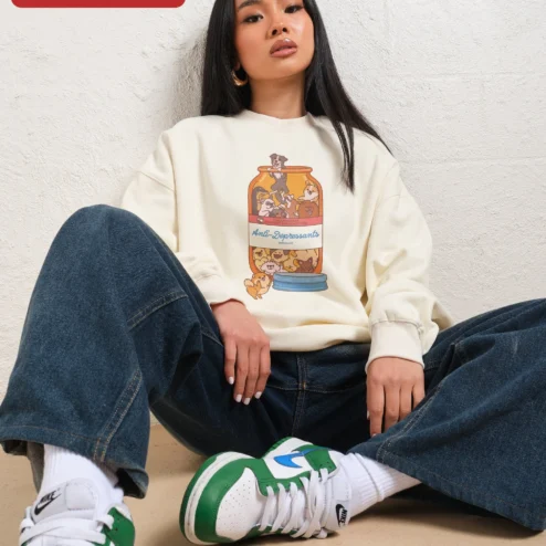 Anti-Depressants Dog Edition Sweatshirt Funny Pet Medicine Humor Crewneck for Psychology Students