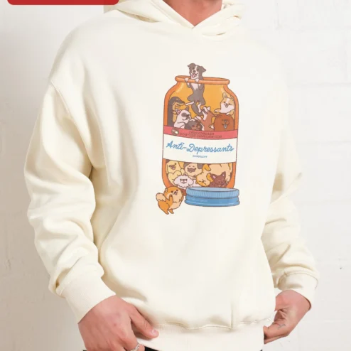 Anti-Depressants DoggoLoft Hoodie Funny Mental Health Awareness Gift for Dog Lovers