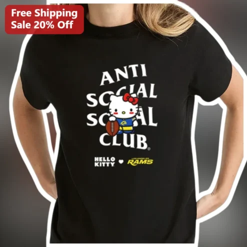 Anti Social Social Club Hello Kitty LA Rams Tee