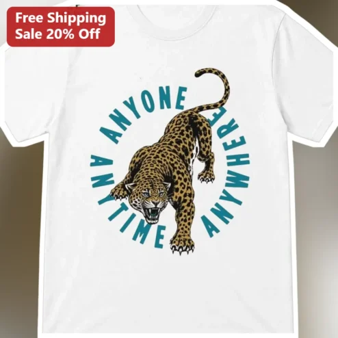 Anyone Anytime Anywhere Jaguar Graphic Tee Vintage Wild Cat Apparel