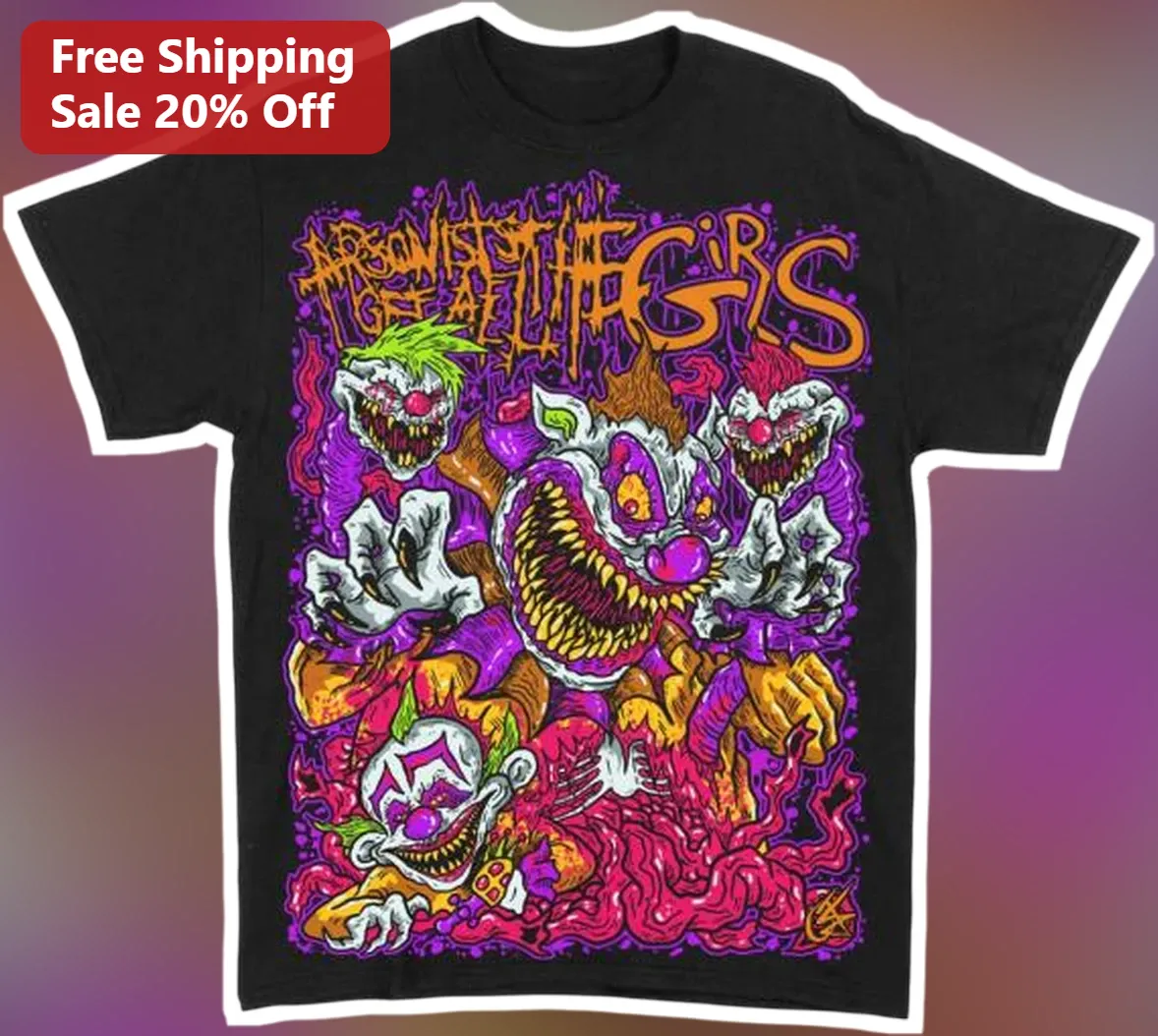 ARE MOST OF THE GIRS Grammar Joke Horror Clown Tee