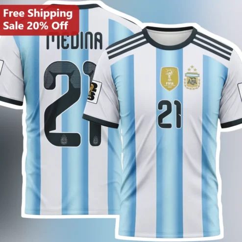 Argentina National Team Jersey 2026 FIFA World Cup Albiceleste Soccer Shirt Custom Name Number