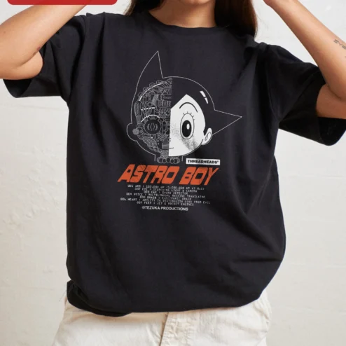 Astro Boy Head Data Graphic Tee Retro Anime Osamu Tezuka Merch