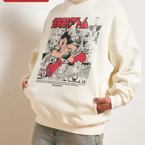 Astro Boy Hoodie Osamu Tezuka Manga Art Retro Anime Character Pullover
