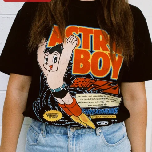 Astro Boy Originally Published In 1952 Vintage Anime Graphic Tee Osamu Tezuka Retro Manga Shirt