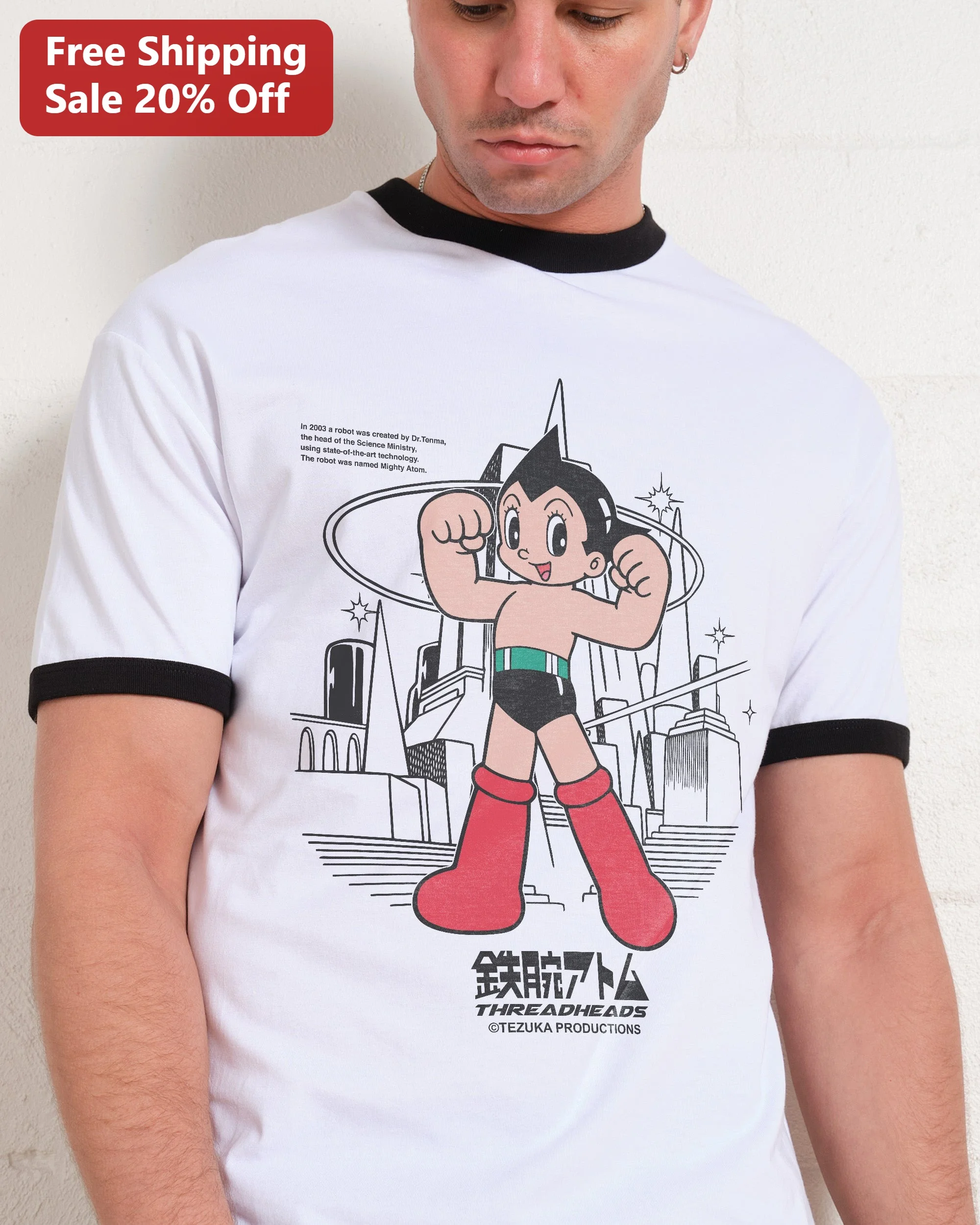 Astro Boy Tee Dr. Tenma Origin Story Retro Anime Graphic Shirt for Men Women