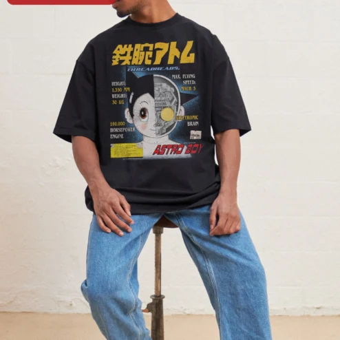 Astro Boy Tee Mighty Atom Retro Anime Shirt Mach 5 Horsepower Design Gift for Fans