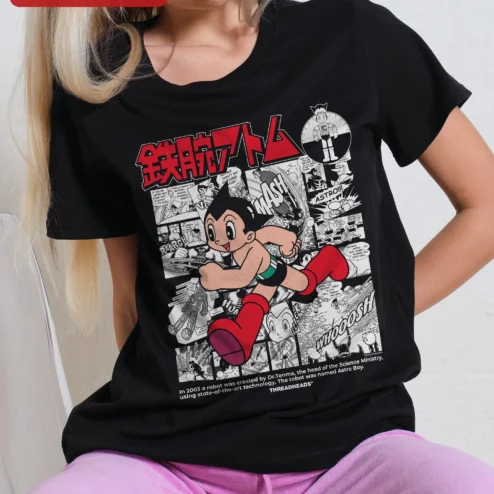 Astro Boy Tetsuwan Atom Graphic Tee Retro Anime Manga Design Gift for Fans