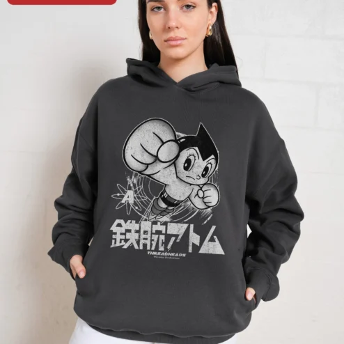 Astro Boy Tetsuwan Atom Of Peace Hoodie Retro Anime Manga Character Pullover