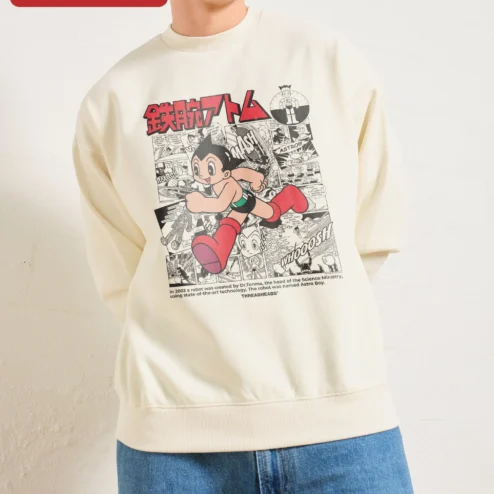 Astro Boy Tetsuwan Atom Retro Anime Sweatshirt, Vintage Manga Graphic Crewneck for Fans