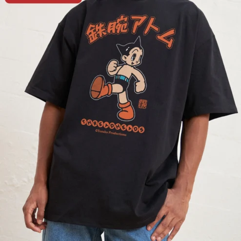 Astro Boy Tetsuwan Atomu Retro Anime Graphic Tee Osamu Tezuka Classic Manga Shirt