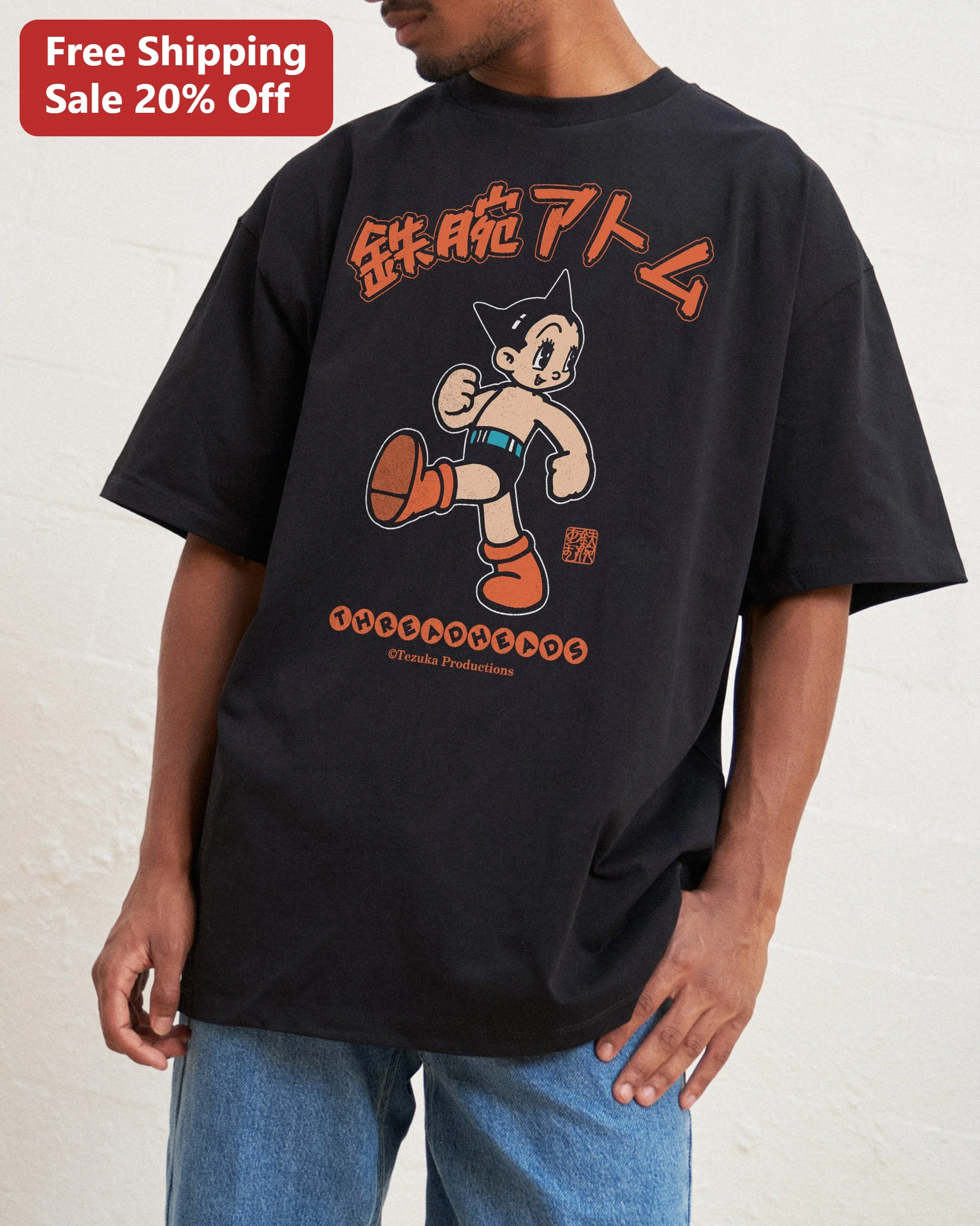 Astro Boy Tetsuwan Atomu Retro Anime Graphic Tee Osamu Tezuka Classic Manga Shirt
