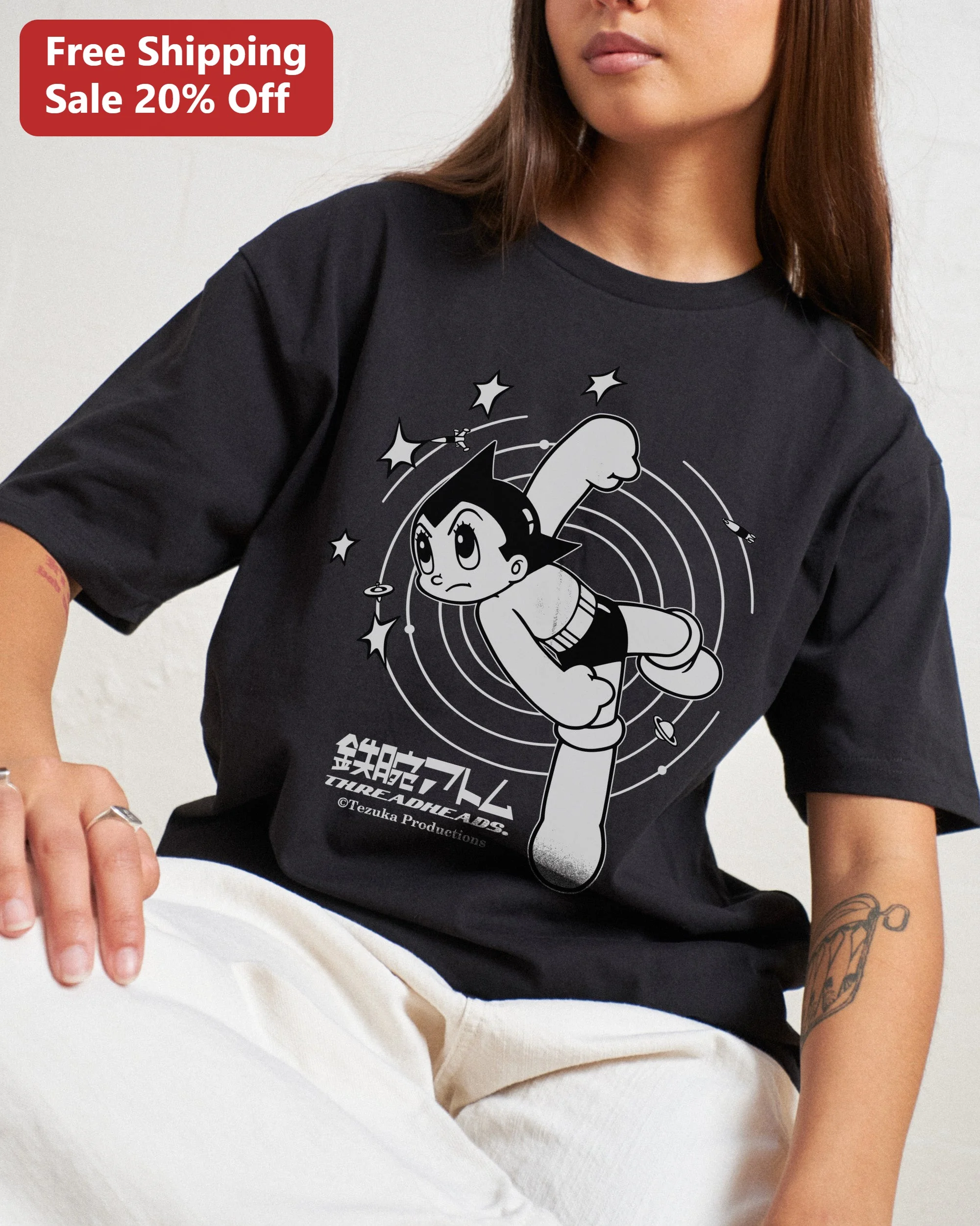 Astro Boy Threadheads Flying Fist Graphic Tee Anime Merch