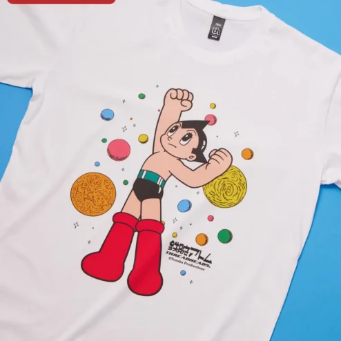 Astro Boy Threadheads Vintage Cosmic Flight Graphic Tee for Anime Fans