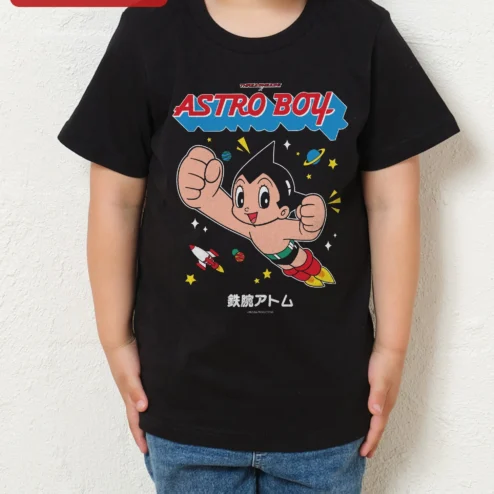 Astro Boy Vintage Cosmic Graphic Tee Retro Anime T-Shirt Gift for Kids Men Women