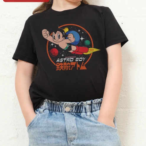 Astro Boy Vintage Retro Anime Graphic Tee Kids Boys Girls T-Shirt