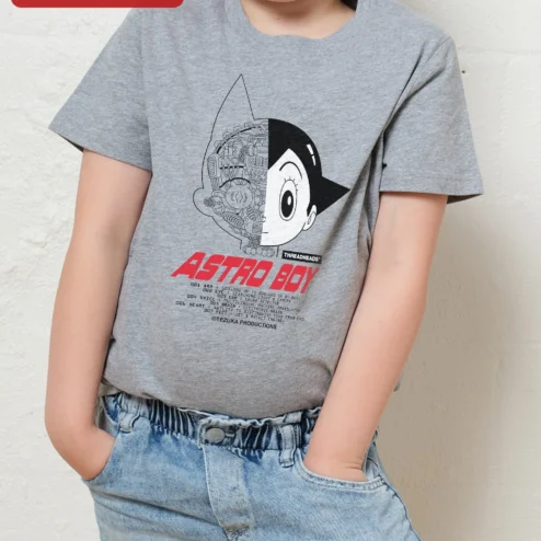 Astro Boy Vintage Retro Anime Robot Head Data Graphic Tee for Kids and Men