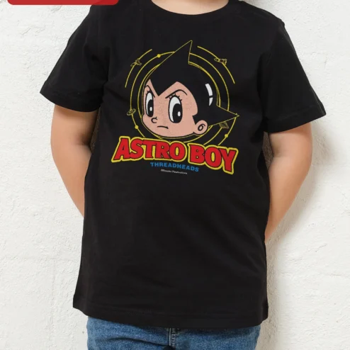 Astro Boy Vintage Space Head Graphic Tee for Kids Anime Fans Retro Manga Shirt